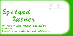 szilard kutner business card